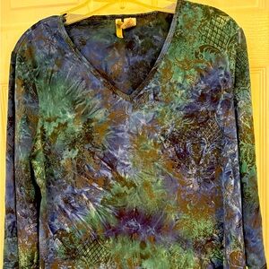 White Stag Elegant Multicolor V-Neck Women's Top